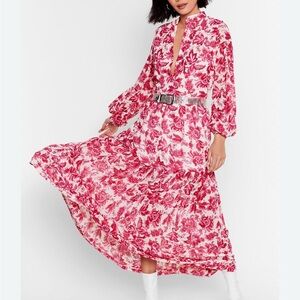 Paisley v neck maxi dress
